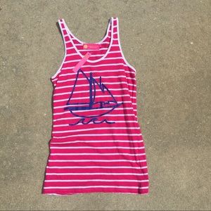 Macbeth Collection Striped Sailboat Tank Top NWT